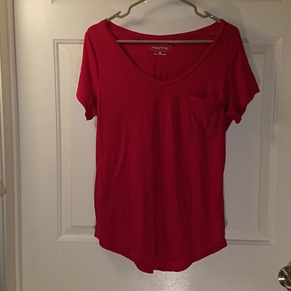 Maurices Pink Short Sleeve Teeshirt with Pocket